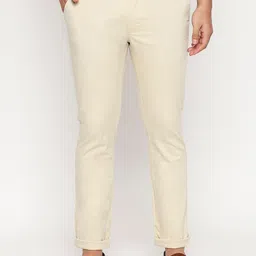 Basics Men Beige Tapered Fit High-Rise Trousers-image-53