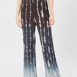 Moomaya Women Striped Loose Fit High-Rise Trousers-image-93