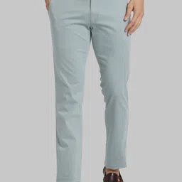 Parx Tapered Fit Low-Rise Cotton Regular Trousers-image-88