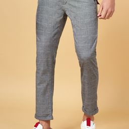 BYFORD by Pantaloons Men Checked Slim Fit Low-Rise Trousers-image-37