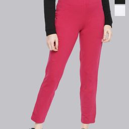 Dollar Missy Women Pack OF 3 High-Rise Cotton Trousers-picture-42