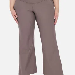 Amydus Women Plus Size Flared High-Rise Trousers-picture-18