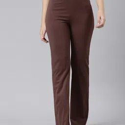 Go Colors Women Relaxed Flared High-Rise Trousers-image-77
