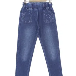 Peppermint Girls Classic Flat-Front Faded High-Rise Denim Cotton Culottes-image-8