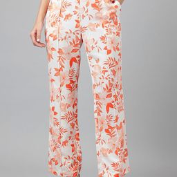 Latin Quarters Women Floral Printed High Rise Parallel Trousers-image-18