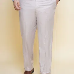 John Pride Men Easy Wash Pure Cotton Formal Trousers-12
