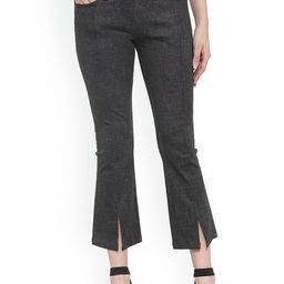 Westwood Women Black Smart Easy Wash Bootcut Trousers-image-51