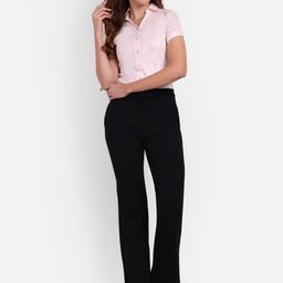 Next One Women Smart Flared High-Rise Easy Wash Bootcut Trousers-picture-38