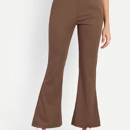 Next One Women High-Rise Stretchable Flared Bootcut Corduroy Trousers-picture-32