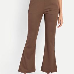 Next One Women High-Rise Stretchable Flared Bootcut Corduroy Trousers-picture-23