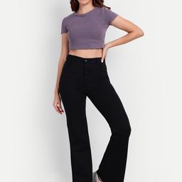 Next One Women Smart Flared High-Rise Easy Wash Trousers-picture-19