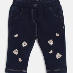 Chicco Girls Embroidered  Relaxed Easy Wash Trousers-44