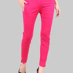 Popwings Women Easy Wash Cigarette Trousers-image-35