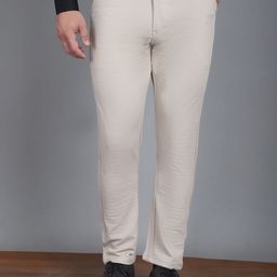 Indian Needle Men Relaxed Mid-Rise Tapered Fit Easy Wash Cotton Trousers-image-25
