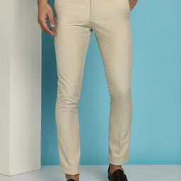Indian Needle Men Relaxed Tapered Fit Cotton Easy Wash Trouser-image-35