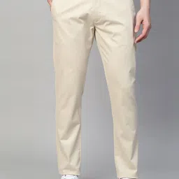 GENIPS Men Cotton Stretchable Slim Fit Trousers-image-77