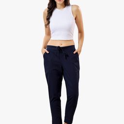 TRASA Women Relaxed Mid Rise Slim Fit Trousers-image-105