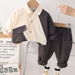 INCLUD Boys Colourblocked Shirt With Trousers-image-14