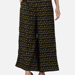 Moda Rapido Women Floral Printed Smart Flared Trousers-picture-7