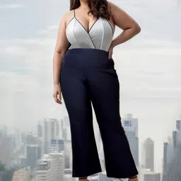 Amydus Women Plus Size Flared Trousers-image-36