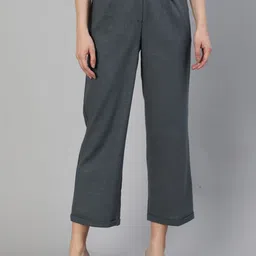 Jaipur Kurti Women High-Rise Pleated Trousers-image-84