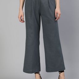Jaipur Kurti Women High-Rise Pleated Trousers-image-79