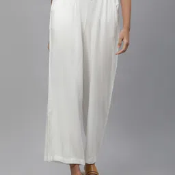 AURELIA Women Mid-Rise Pleated Parallel Trousers-image-63