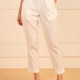 BLOCKS OF INDIA Women Original Pleated Trousers-image-61