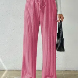 KPOP Women Striped Original Pleated Trouser-image-4