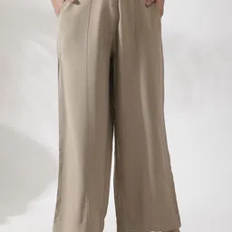 W Women Straight Fit Parallel Trousers-image-86
