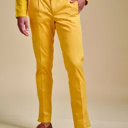 RR Blue Men Relaxed Pleated Mid-Rise Cotton Trouser-image-13