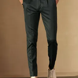 DENNISON Men Smart Tapered Fit Easy Wash Pleated Trousers-image-40