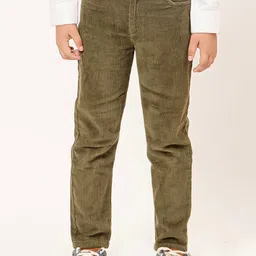 One Friday Boys Cotton Relaxed Plain Flat-Front Trousers-image-80