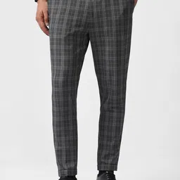Van Heusen Men Checked Mid Rise Formal Trousers-image-46