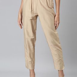 Go Colors Women Tapered Fit Modal Trousers-image-59