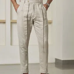 ARTLESS Men Tailored Tapered Fit Hemp Trousers-picture-12