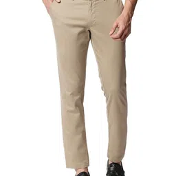 Basics Men Tapered Fit Mid-Rise Cotton Casual Trousers-image-17