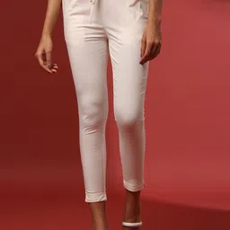 Abhishti Women Fitted Narrow Stretch Pants With Slits-picture-0
