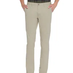 Basics Men Tapered Fit Cotton Chinos Trousers-image-53