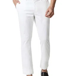 Basics Men  Mid-Rise Plain Cotton Tapered Fit Chinos Trousers-picture-49