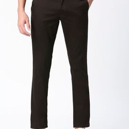 Basics Men Mid Rise Tapered Fit Cotton Chinos Trousers-image-36