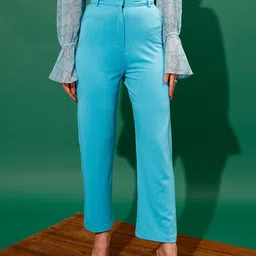 STREET 9 Women Regular Fit High-Rise Trousers-image-77
