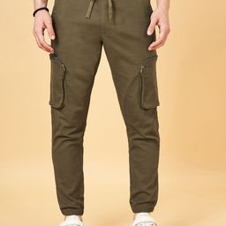 People Men Slim Fit Mid-rise Trousers-image-18
