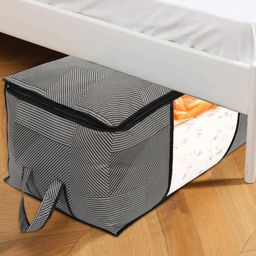 Kuber Industries 2 Pcs Striped Blanket Cover Organisers-43