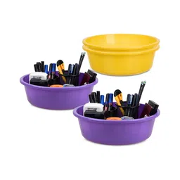 Kuber Industries Yellow Set of 4 Regular Desk Organiser Organisers-10