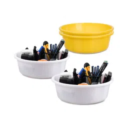 Kuber Industries Yellow Set of 4 Regular Desk Organiser Organisers-96