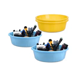 Kuber Industries Yellow Set of 4 Regular Desk Organiser Organisers-87