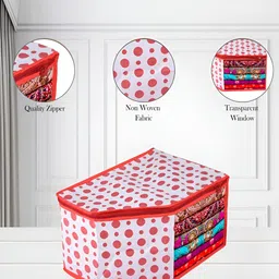 Kuber Industries Red & White 12 Pieces Regular Drawer Organisers-5