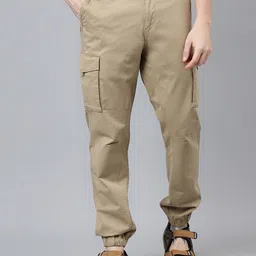 Woodland Men Mid-Rise Regular Fit Cotton Joggers-image-60
