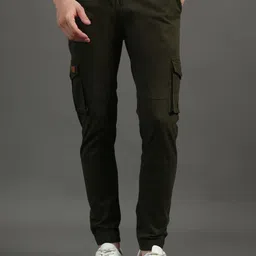 PAUL STREET Men Smart Slim Fit Travel Features Cargo Joggers-image-65